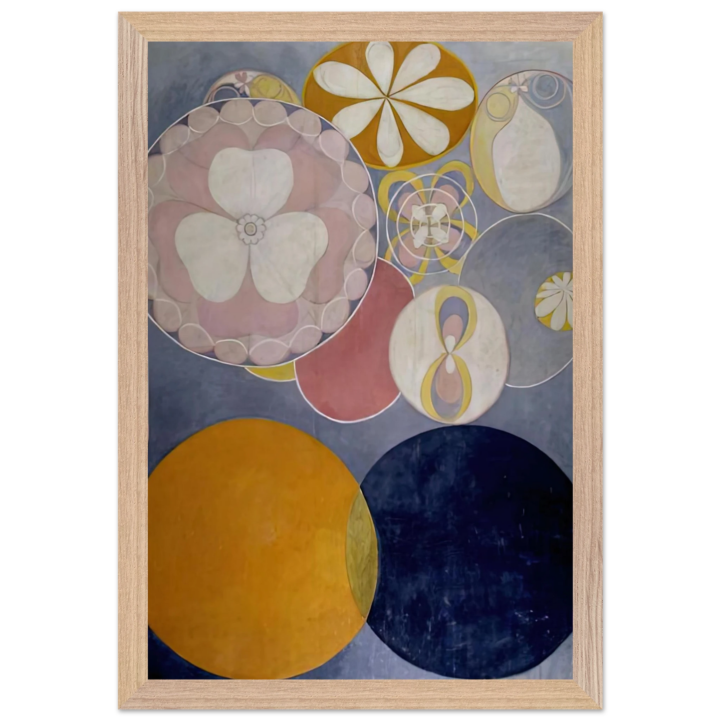 Hilma af Klint - DE TIO ST RSTA N 2 BARNAALDERN 1907 Wall art - 30x45 cm / 12x18 inches - Premium Wooden Framed Poster With Fine Art Paper-canvas - Black frame