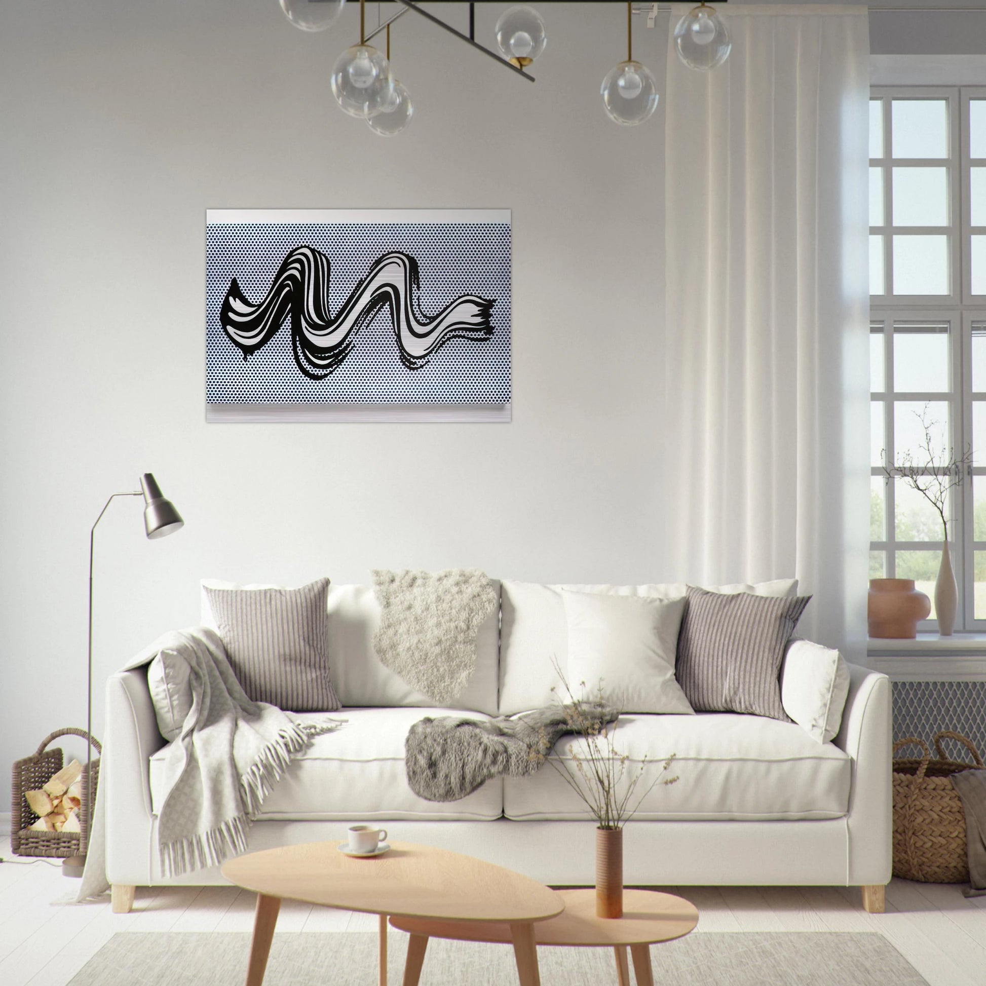 BRUSHSTROKE 1965 - Roy Lichtenstein Brushed Aluminum Print - 70x100 cm / 28x40 inches | Roy Lichtenstein Aluminum Print | Roy Lichtenstein Prints