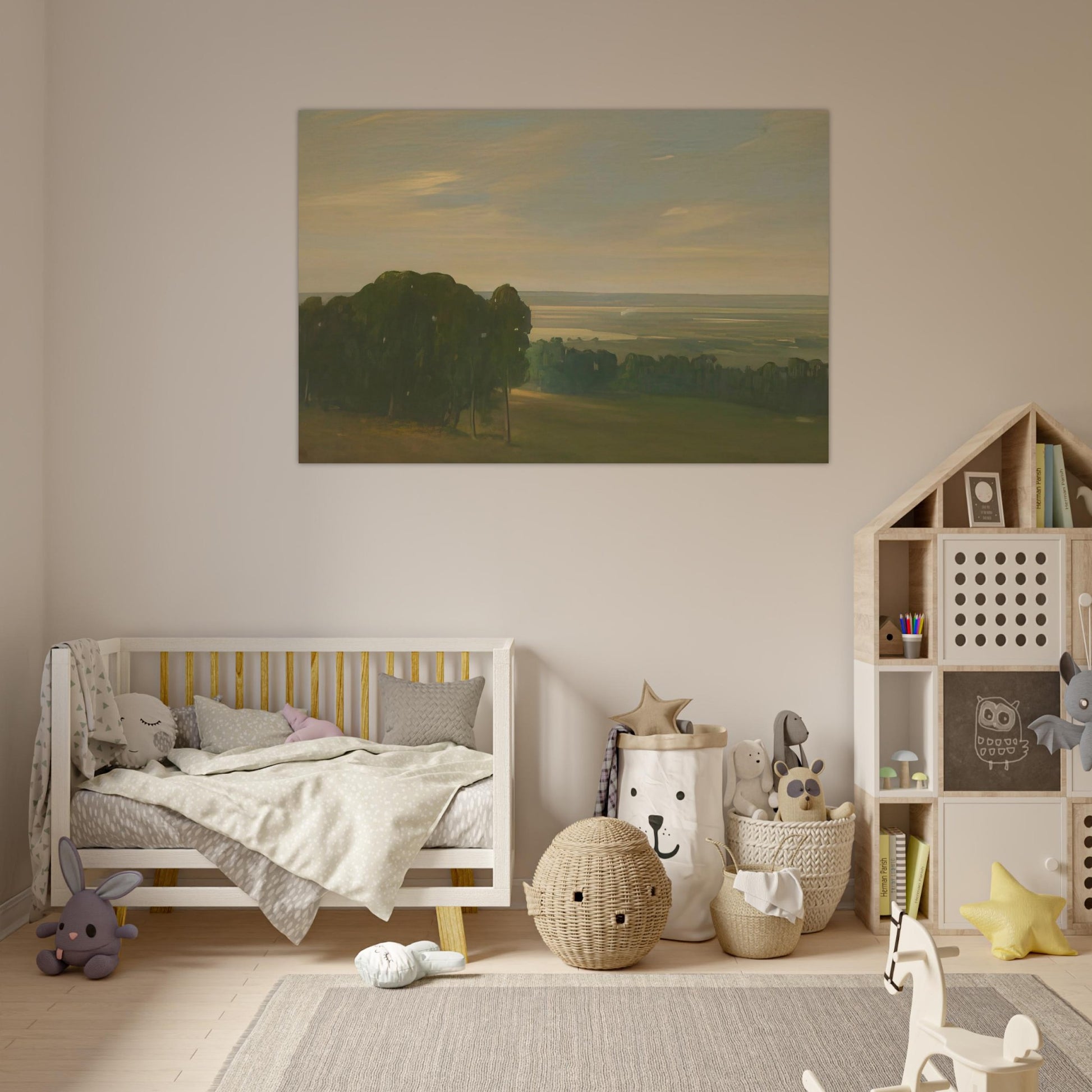 Eucalyptus Grove in a Vast Landscape - Tonalism - Xavier Martinez Art Prints - 100x150 cm / 40x60″ inches | Xavier Martinez Poster | Xavier Martinez Prints