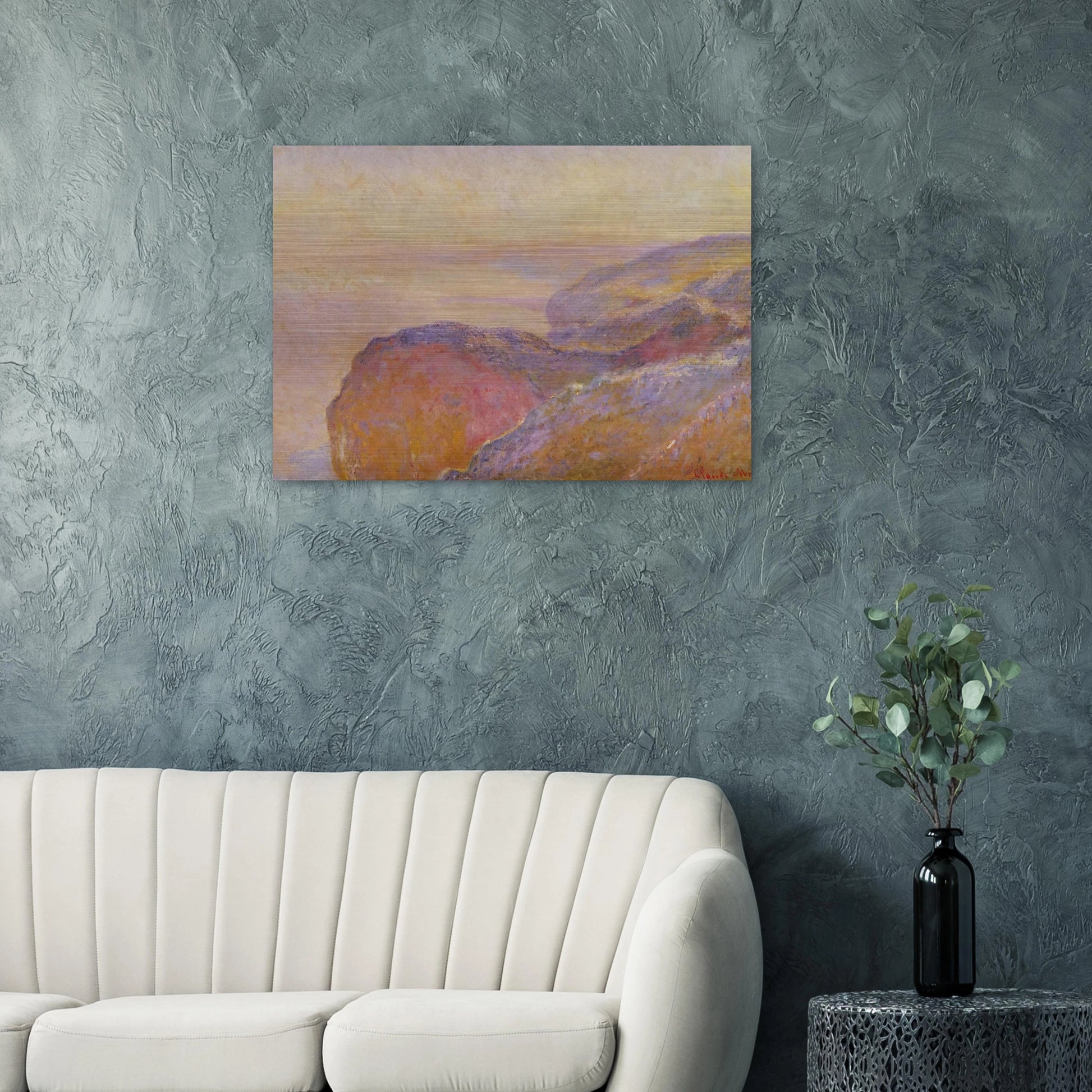 At Val-Saint-Nicolas near Dieppe in the Morning - claude monet Brushed Aluminum Print - 70x100 cm / 28x40 inches | claude monet Aluminum Print | claude monet Prints