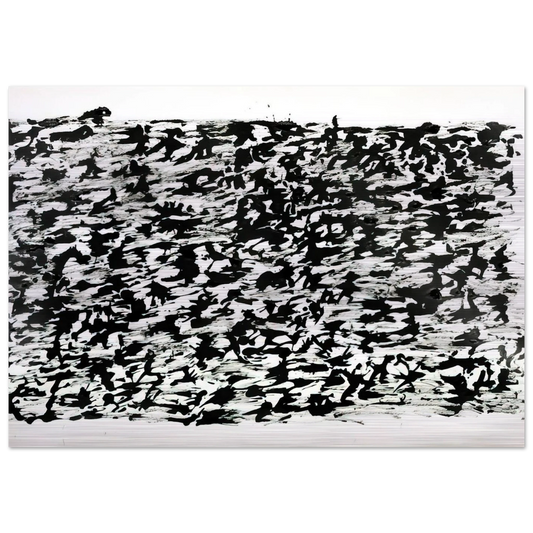 Untitled Chinese Ink Drawing - 1961 - Henri Michaux Brushed Aluminum Print - 70x100 cm / 28x40 inches | Henri Michaux Aluminum Print | Henri Michaux Prints
