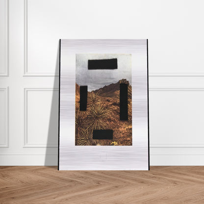 NOOSE AROUND YOUR NECK COUNTRY CITYSCAPES SERIES 2001 - Edward Ruscha Brushed Aluminum Print - 70x100 cm / 28x40 inches | Edward Ruscha Aluminum Print | Edward Ruscha Prints