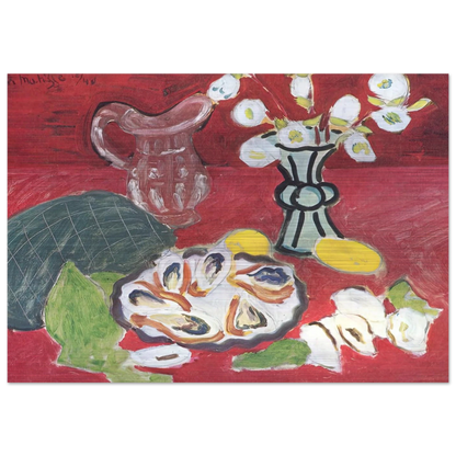 STILL LIFE WITH SHELLFISH 1940 - Henri Matisse Brushed Aluminum Print - 70x100 cm / 28x40 inches | Henri Matisse Aluminum Print | Henri Matisse Prints