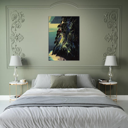 Big Sur Poem - Eyvind Earle Brushed Aluminum Print - 70x100 cm / 28x40 inches | Eyvind Earle Aluminum Print | Eyvind Earle Prints