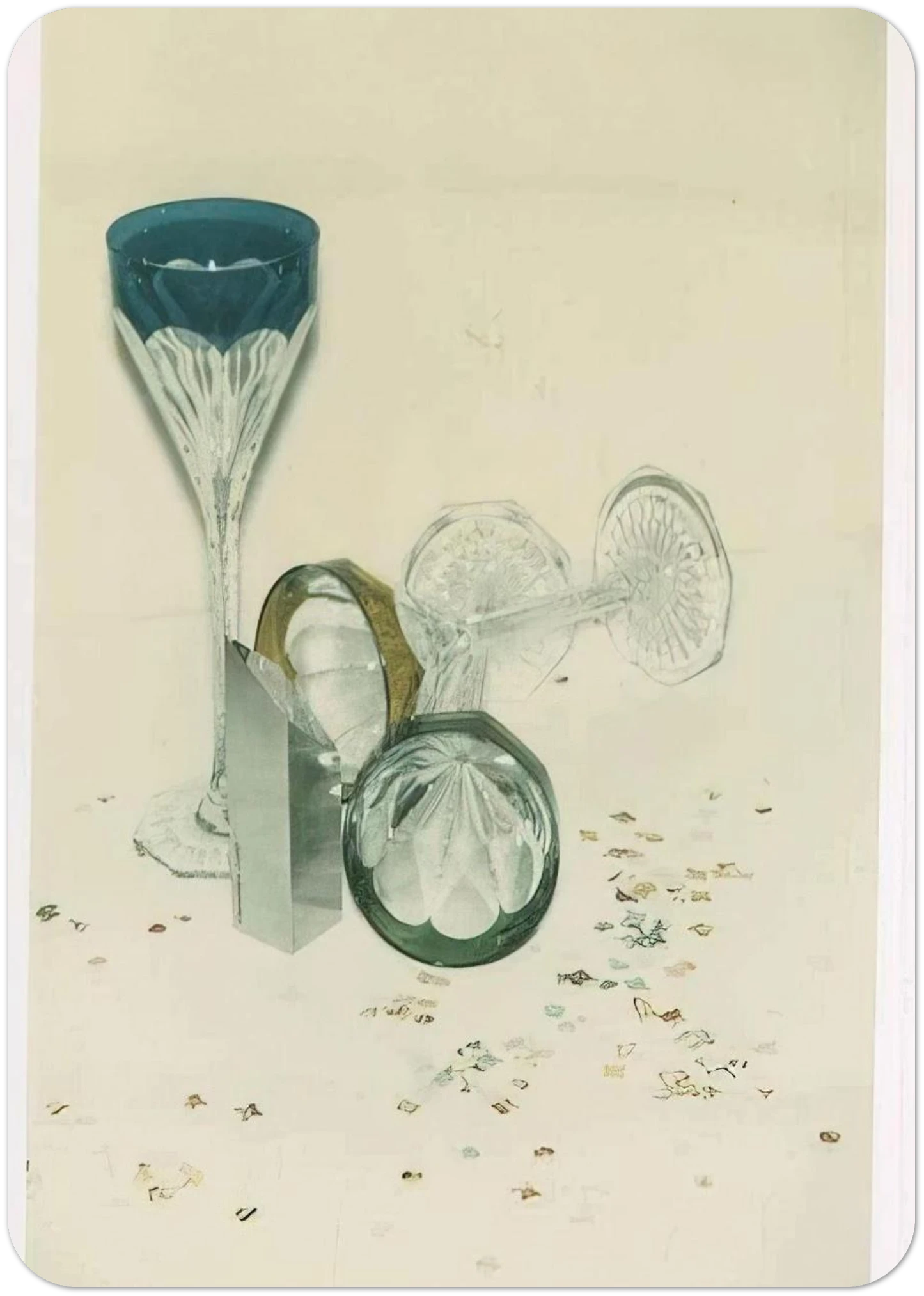 Committee 2000 Champagne Glasses By Andy Warhol Pack of 10 Post Cards | Andy Warhol Post Cards | A6 (10.5 x 14.8 cm) - 4.1 x 5.8 inches