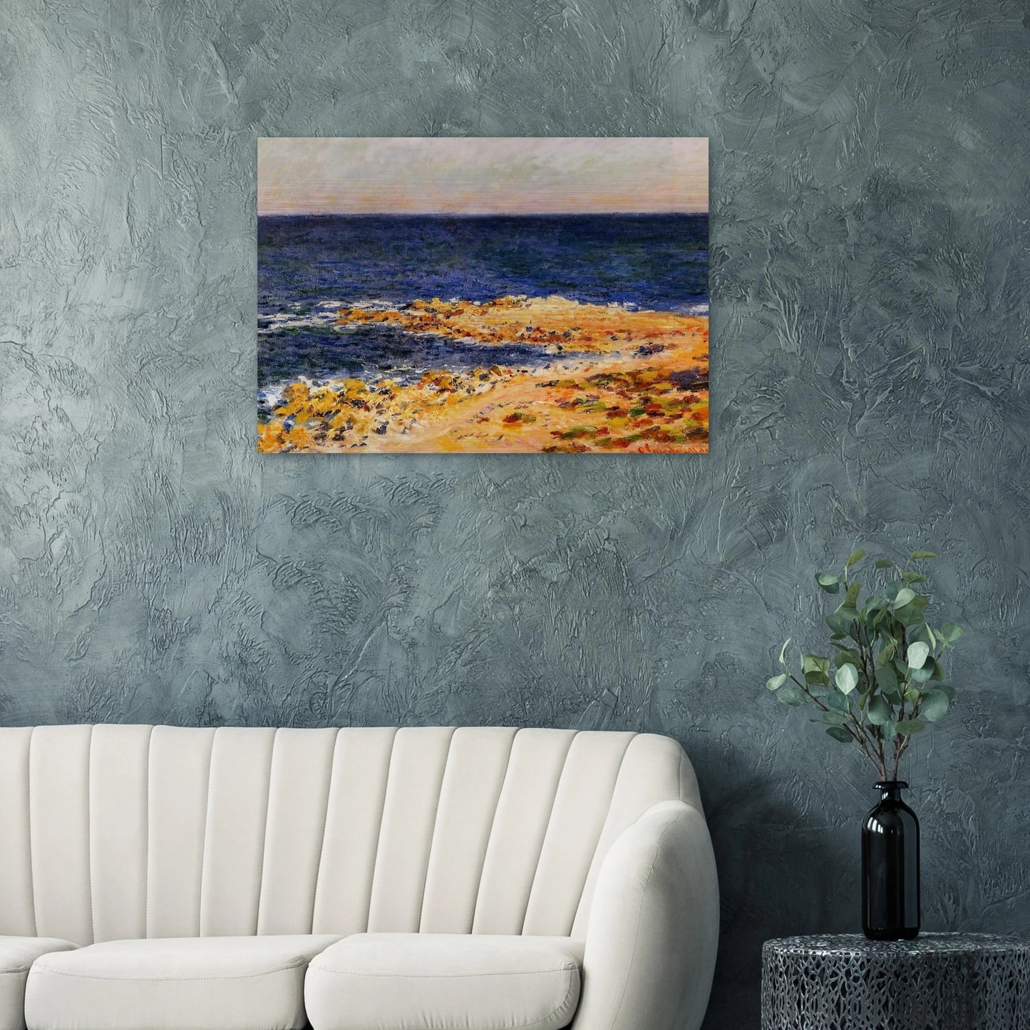 The Big Blue at Antibes - claude monet Brushed Aluminum Print - 70x100 cm / 28x40 inches | claude monet Aluminum Print | claude monet Prints