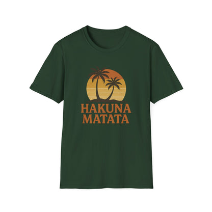 Camiseta con gráfico retro de Hakuna Matata, camiseta con vibra positiva "No Worries", camiseta vintage inspirada en los 90, camiseta con frase "Siéntete bien", regalo unisex