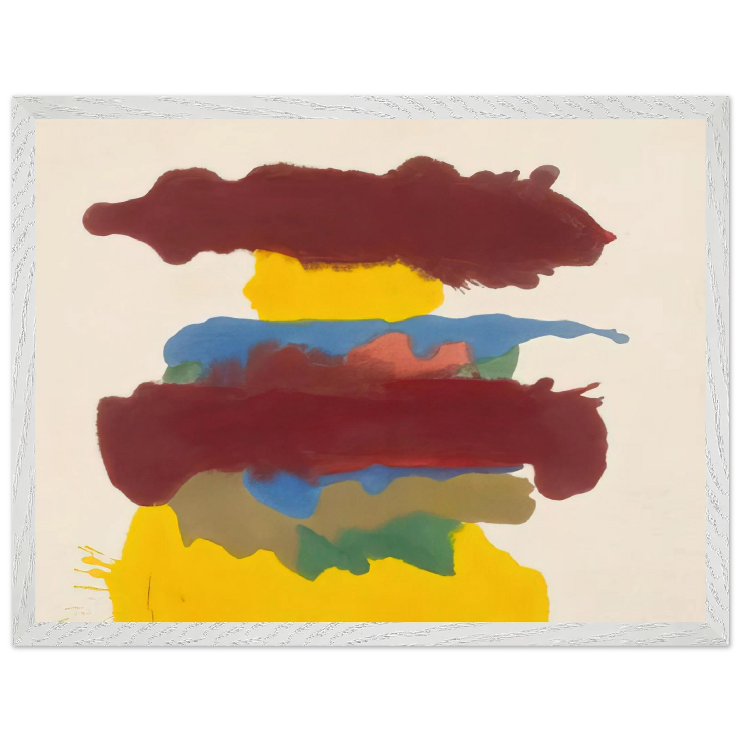 Helen Frankenthaler - Weather Change - 1963 Wall art - 30x40 cm / 12x16 inches - Premium Wooden Framed Poster With Fine Art Paper-canvas - White frame