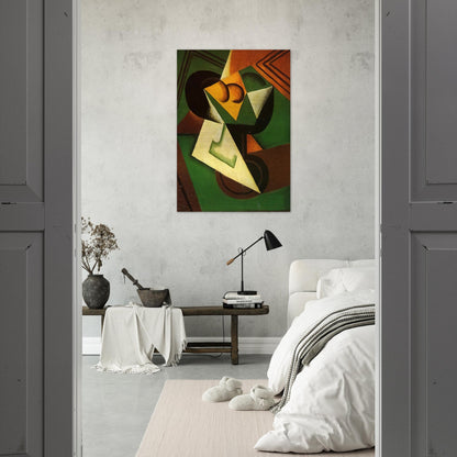 FRUIT BOWL AND FRUIT - Juan Gris Brushed Aluminum Print - 70x100 cm / 28x40 inches | Juan Gris Aluminum Print | Juan Gris Prints