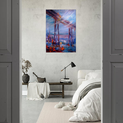 Bridge over Utopia - Konrad Zuse Brushed Aluminum Print - 70x100 cm / 28x40 inches | Konrad Zuse Aluminum Print | Konrad Zuse Prints