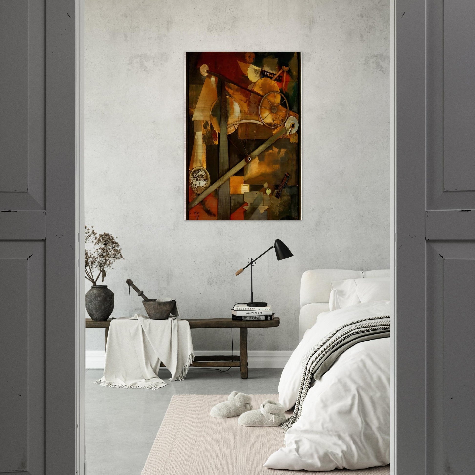 CONSTRUCTION FOR NOBLE LADIES 1919 - Kurt Schwitters Brushed Aluminum Print - 70x100 cm / 28x40 inches | Kurt Schwitters Aluminum Print | Kurt Schwitters Prints