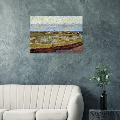 Peach Trees in Blossom - Vincent van Gogh Brushed Aluminum Print - 70x100 cm / 28x40 inches | Vincent van Gogh Aluminum Print | Vincent van Gogh Prints