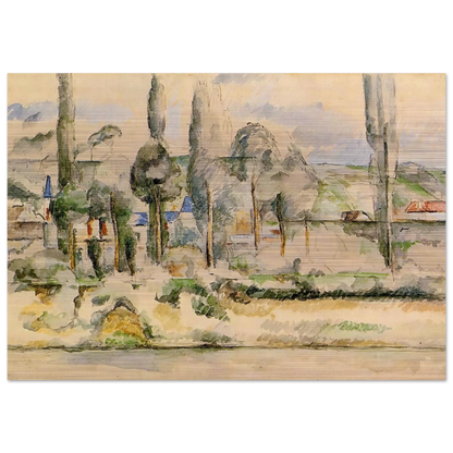 Chateau de Madan - Paul Cézanne Brushed Aluminum Print - 70x100 cm / 28x40 inches | Paul Cézanne Aluminum Print | Paul Cézanne Prints