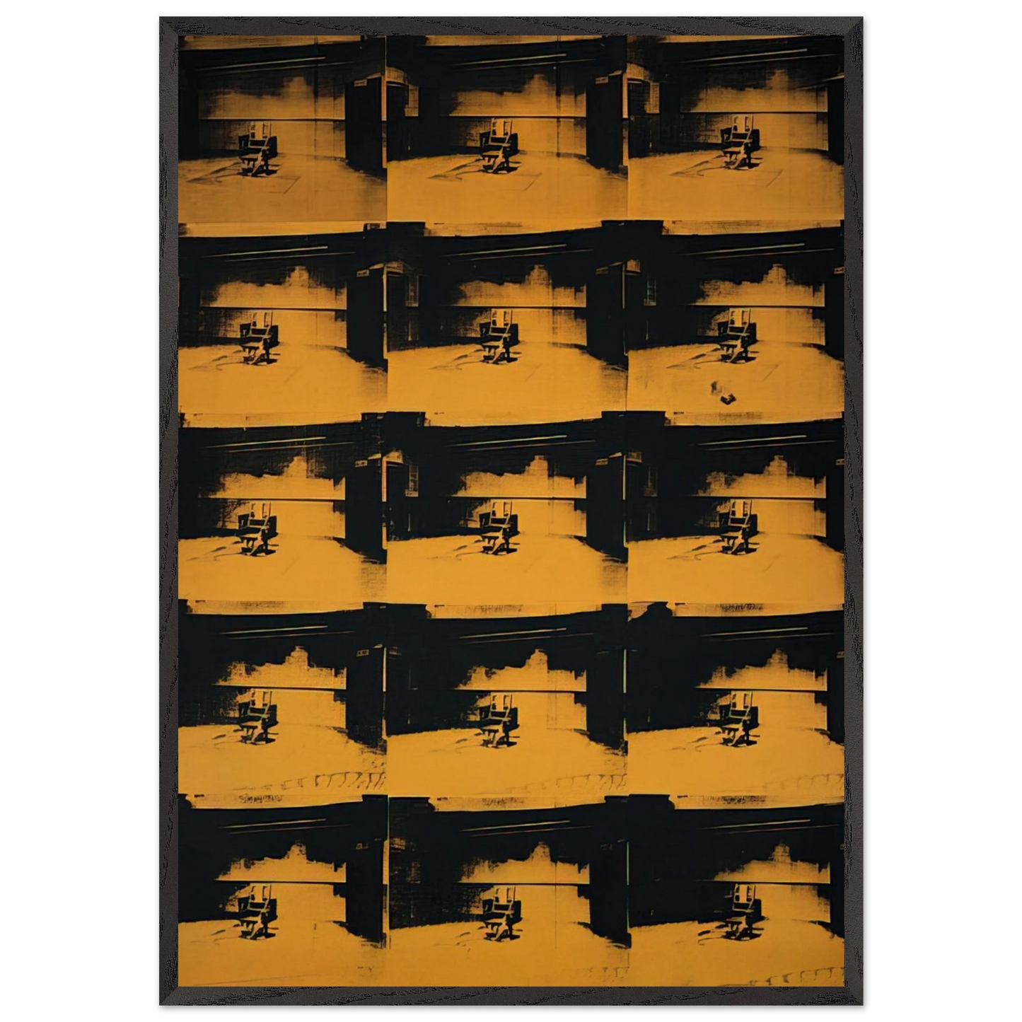 Orange Disaster - Andy Warhol 70x100 cm / 28x40 inches Framed Art Print – Black Wooden Frame