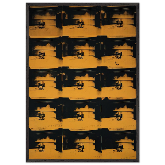 Orange Disaster - Andy Warhol 70x100 cm / 28x40 inches Framed Art Print – Black Wooden Frame