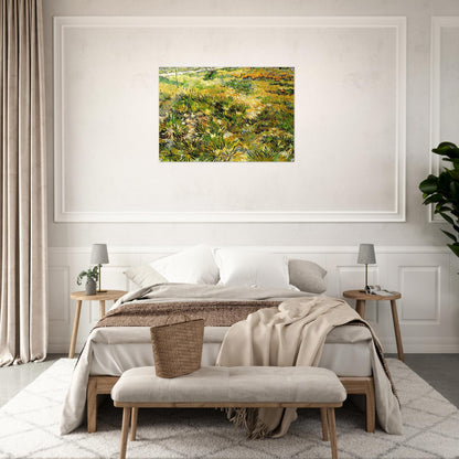 Meadow in the Garden of Saint-Paul Hospital - Vincent van Gogh Acrylic Print - 70x100 cm / 28x40″ inches