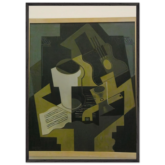 NOTDETECTED207835 - Juan Gris 70x100 cm / 28x40 inches Framed Art Print – Black Wooden Frame