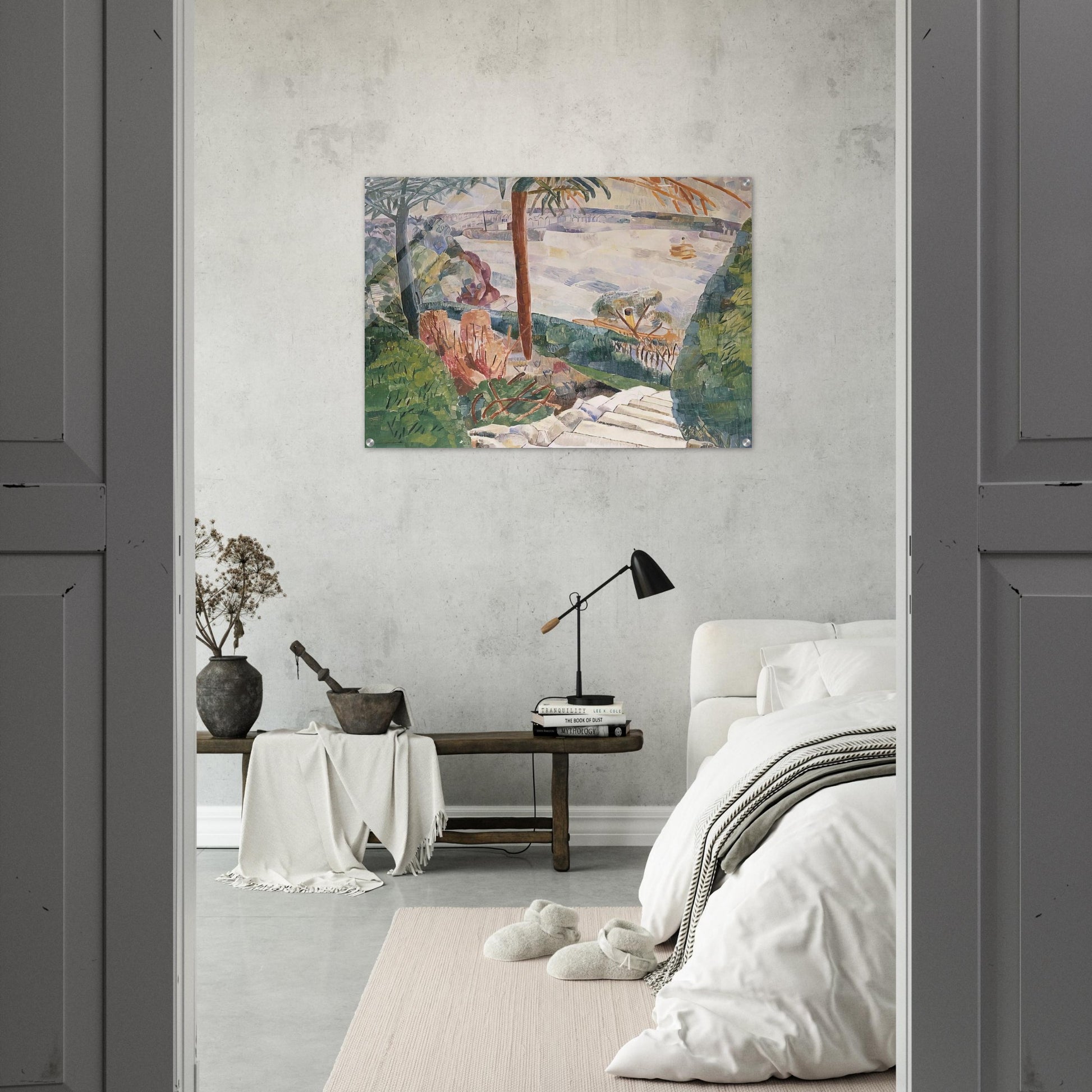Harbour from Kirribilli - 1937 - Grace Cossington Smith Acrylic Print - 70x100 cm / 28x40″ inches | Grace Cossington Smith Wall Art | Grace Cossington Smith Prints