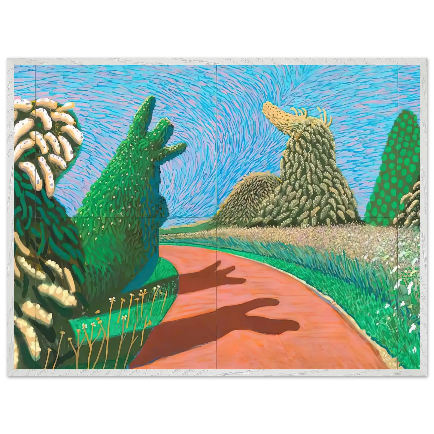 David Hockney - David Hockney Wall art - A2 (42 x 59.4  cm) - Premium Wooden Framed Poster With Fine Art Paper - Black frame