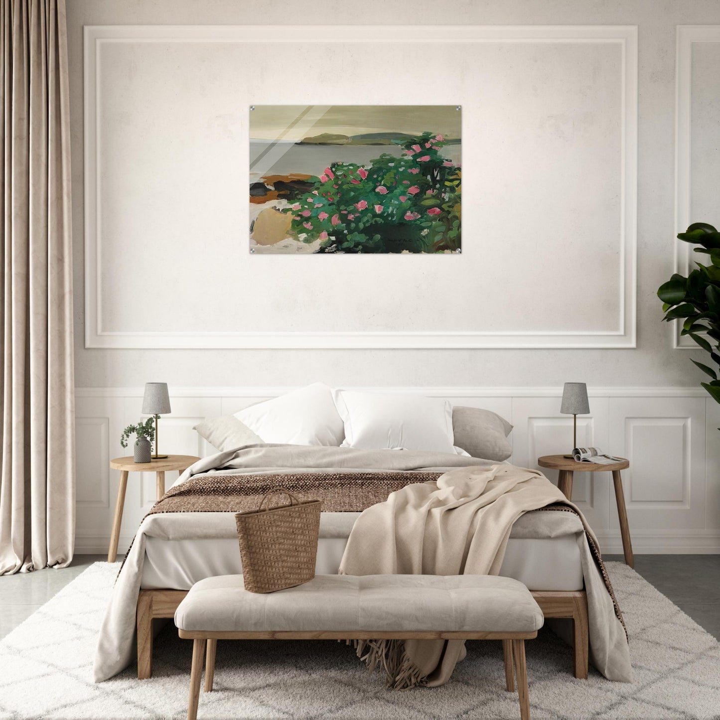 WILD ROSES 1961 - Fairfield Porter Acrylic Print - 70x100 cm / 28x40″ inches