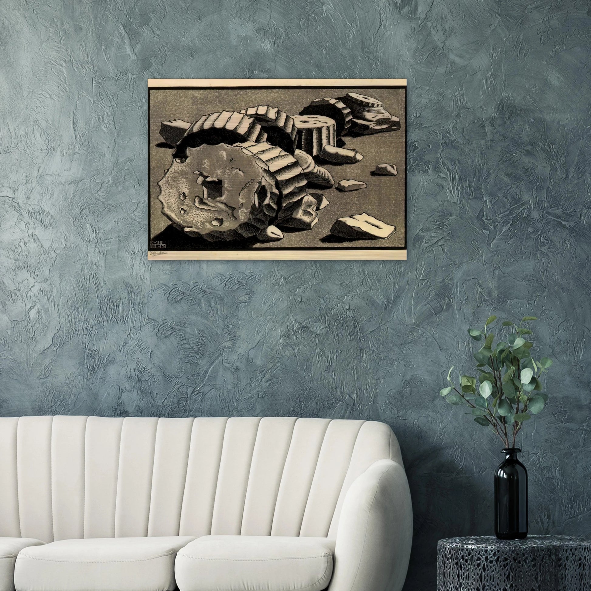 SELINUNTE SICILY OCTOBER 1935 1935 - MC Escher Brushed Aluminum Print - 70x100 cm / 28x40 inches | MC Escher Aluminum Print | MC Escher Prints
