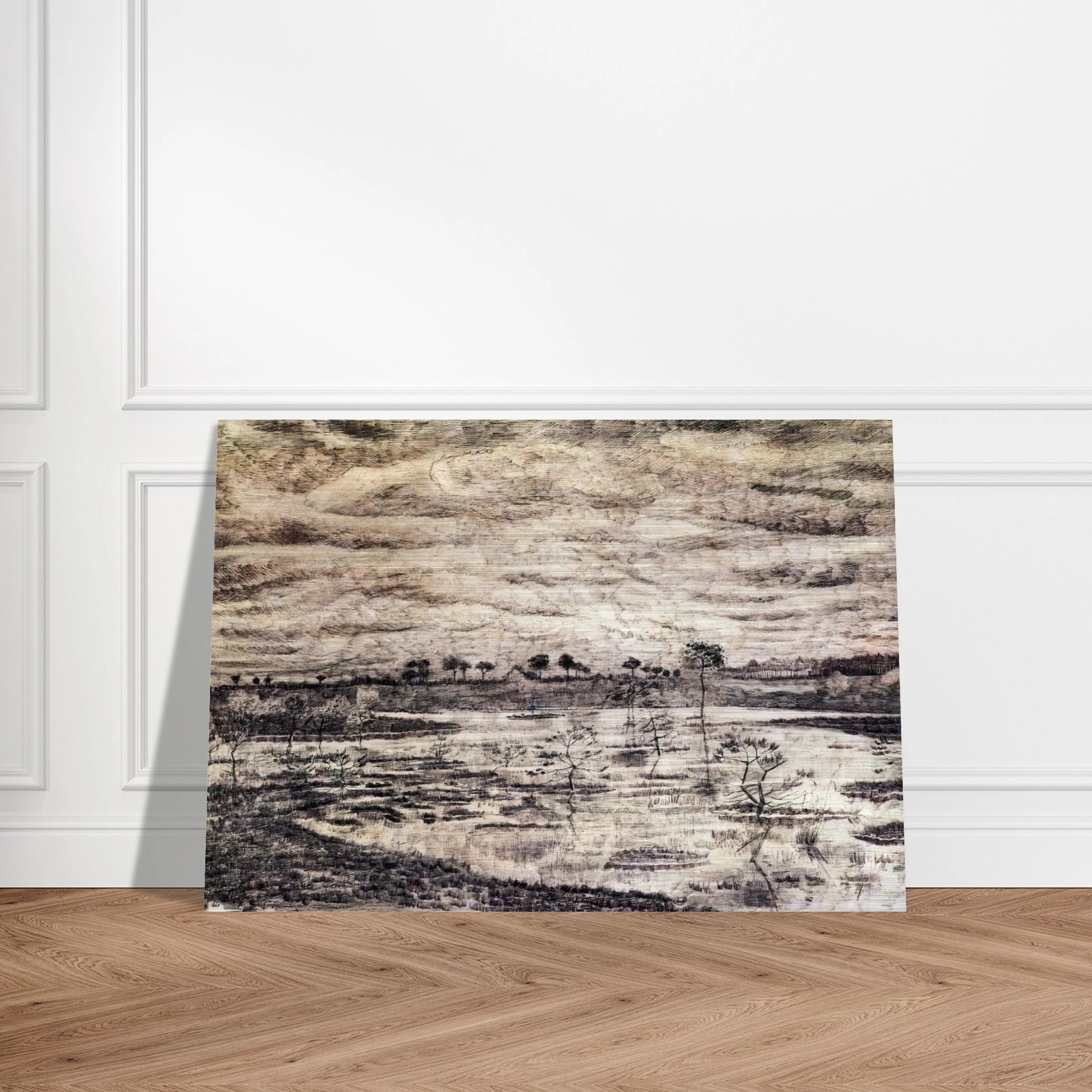 A Marsh - Vincent van Gogh Brushed Aluminum Print - 70x100 cm / 28x40 inches | Vincent van Gogh Aluminum Print | Vincent van Gogh Prints