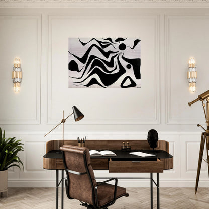 BLACK SUN 1953 - Alexander Calder Brushed Aluminum Print - 70x100 cm / 28x40 inches | Alexander Calder Aluminum Print | Alexander Calder Prints