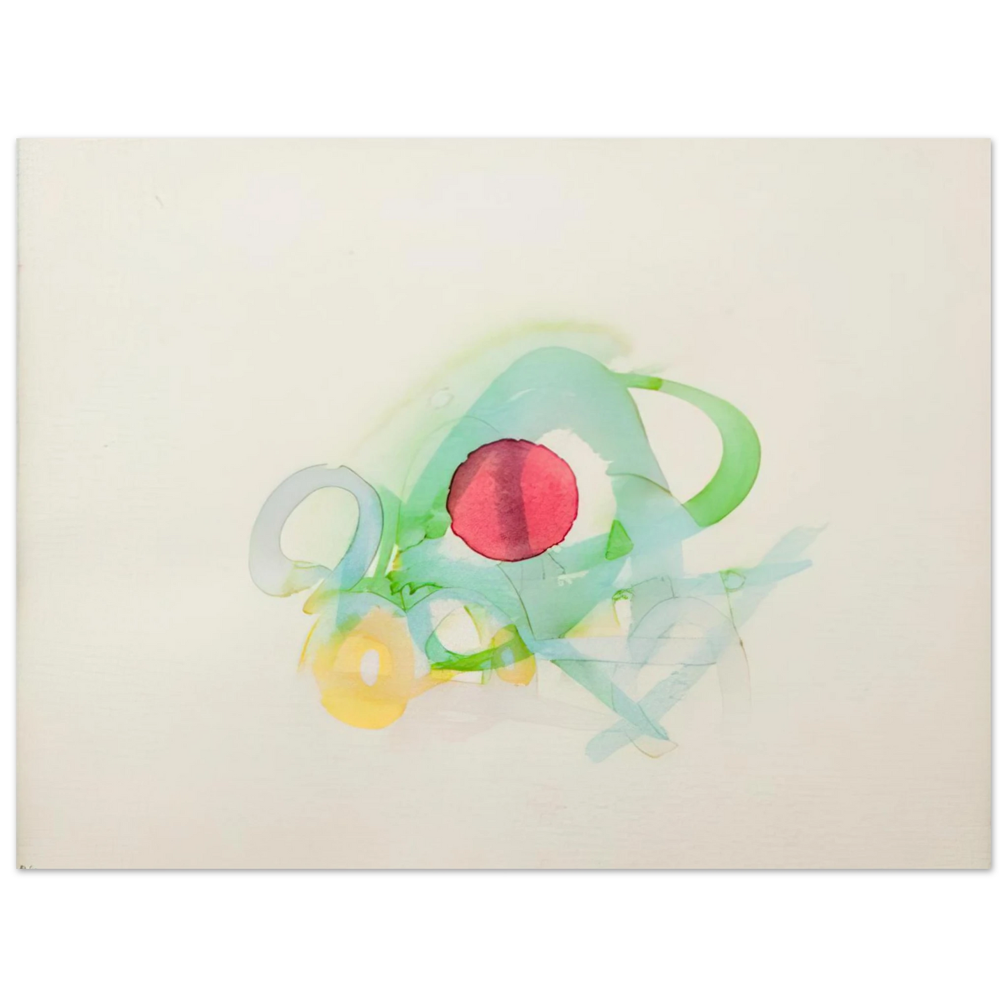Luis Feito - UNTITLED RED GREEN YELLOW AND BLUE  75x100 cm / 30x40inches Fine Art Poster