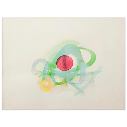 Luis Feito - UNTITLED RED GREEN YELLOW AND BLUE  75x100 cm / 30x40inches Fine Art Poster