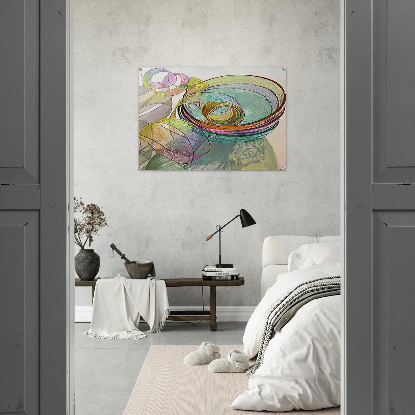 ORANGE PINK GREEN 2003 - Janet Fish Acrylic Print - 70x100 cm / 28x40″ inches