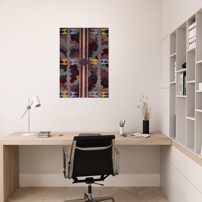 Corkwood Dreaming - 1996 - Clifford Possum Tjapaltjarri Brushed Aluminum Print - 70x100 cm / 28x40 inches | Clifford Possum Tjapaltjarri Aluminum Print | Clifford Possum Tjapaltjarri Prints