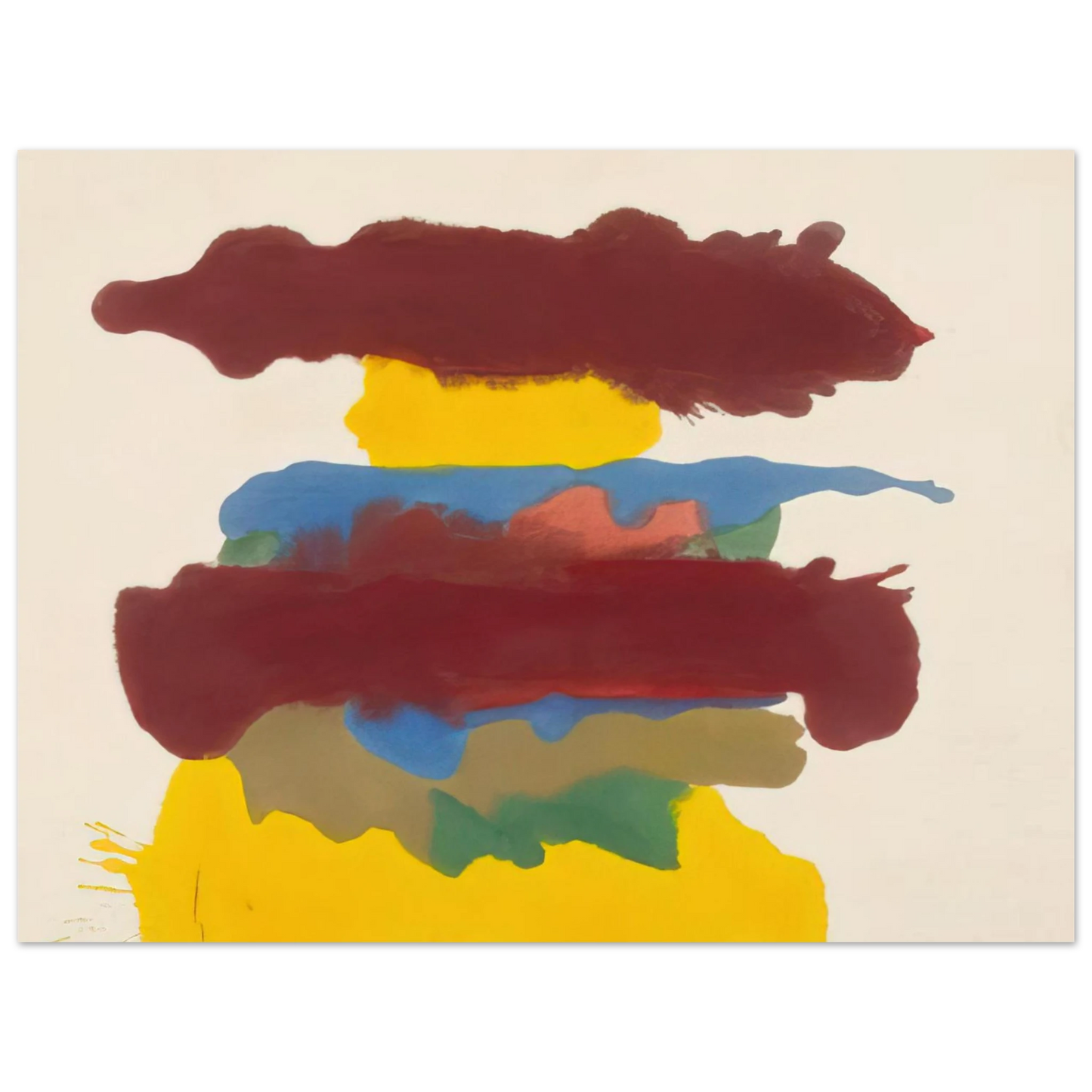 Helen Frankenthaler - Weather Change - 1963 Wall art - 50x70 cm / 20x28 inches - Fine Art Poster-canvas - -