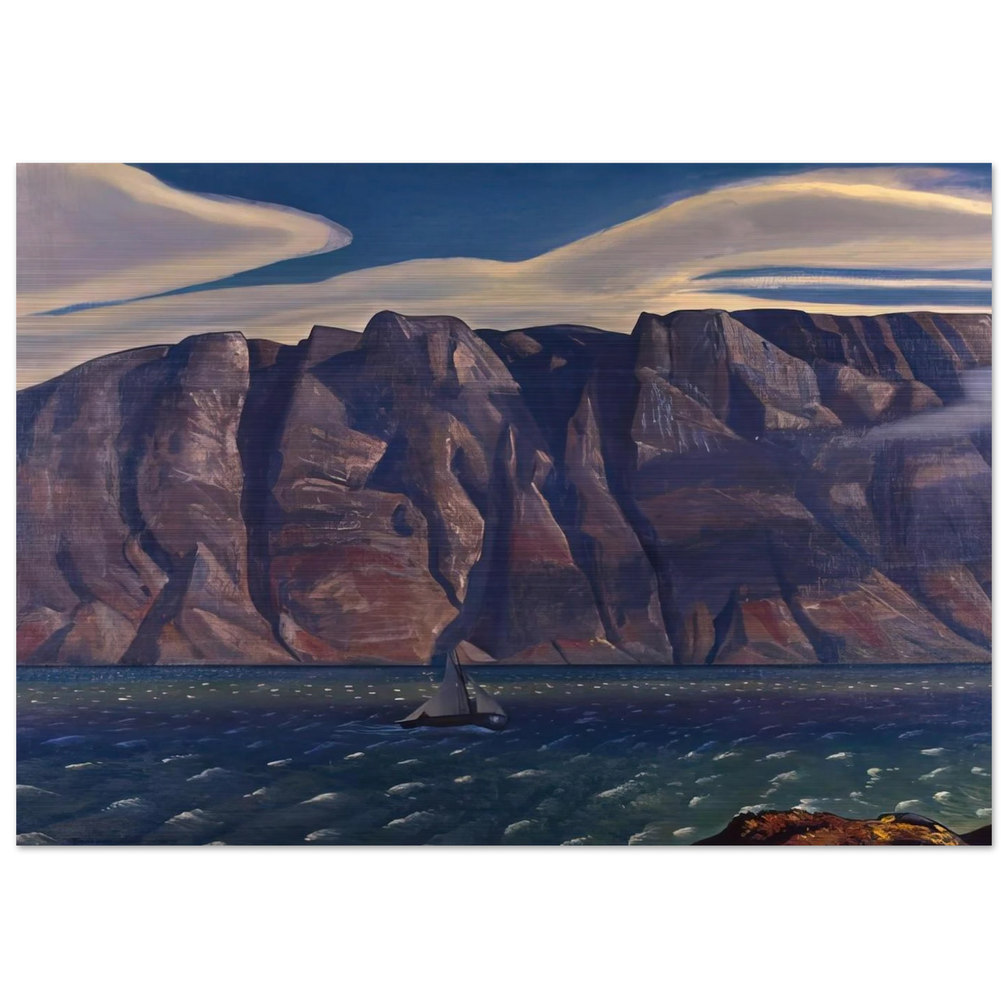 Squall, Greenland - Rockwell Kent Brushed Aluminum Print - 70x100 cm / 28x40 inches | Rockwell Kent Aluminum Print | Rockwell Kent Prints