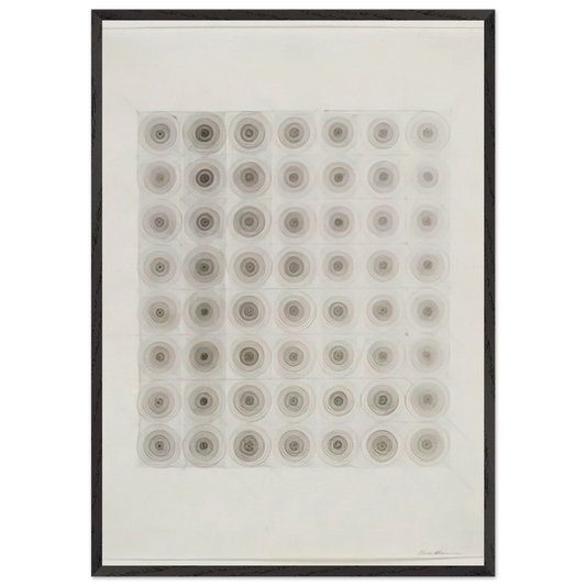 UNTITLED 1966 N2 - Eva Hesse 70x100 cm / 28x40 inches Framed Art Print – Black Wooden Frame