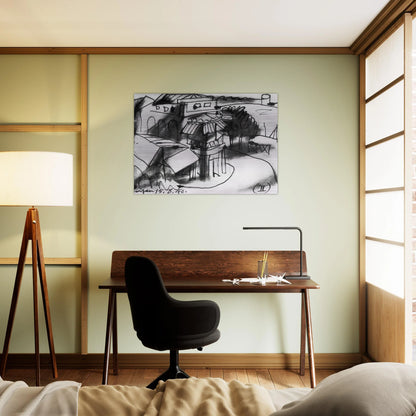 Café in Royan - 1940 - Pablo Picasso Brushed Aluminum Print - 70x100 cm / 28x40 inches | Pablo Picasso Aluminum Print | Pablo Picasso Prints
