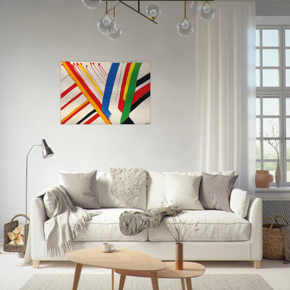 THE GREEN STRIPE 1963 - Alexander Calder Brushed Aluminum Print - 70x100 cm / 28x40 inches | Alexander Calder Aluminum Print | Alexander Calder Prints