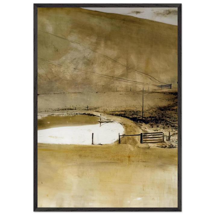 NOT DETECTED 34 - Andrew Wyeth 70x100 cm / 28x40 inches Framed Art Print – Black Wooden Frame