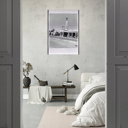 CONOCO SHAMROCK TEXAS FROM FIVE VIEWS FROM THE PANHANDLE SERIES - Edward Ruscha Brushed Aluminum Print - 70x100 cm / 28x40 inches | Edward Ruscha Aluminum Print | Edward Ruscha Prints