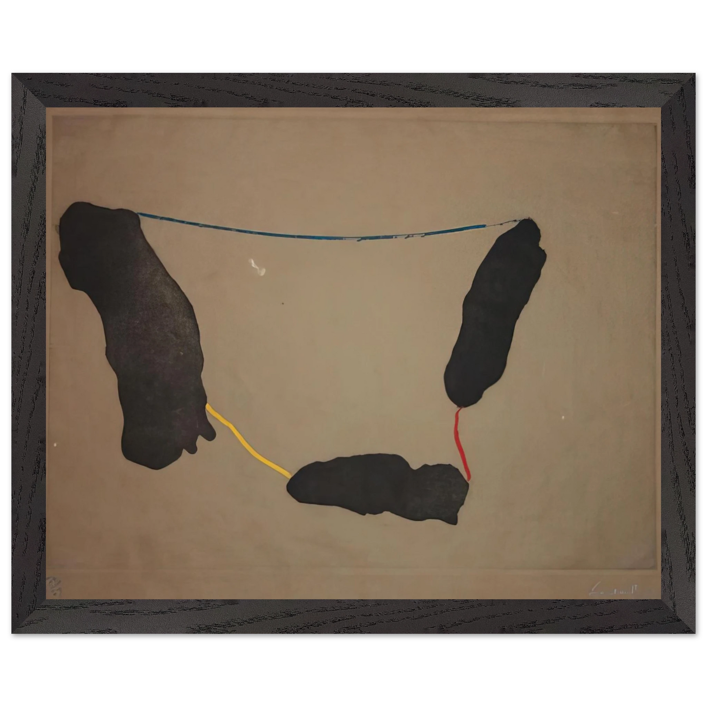 Helen Frankenthaler - Connected By Joy - 1973 Wall art - 15x20 cm / 6x8 inches - Premium Wooden Framed Poster With Fine Art Paper-canvas - White frame