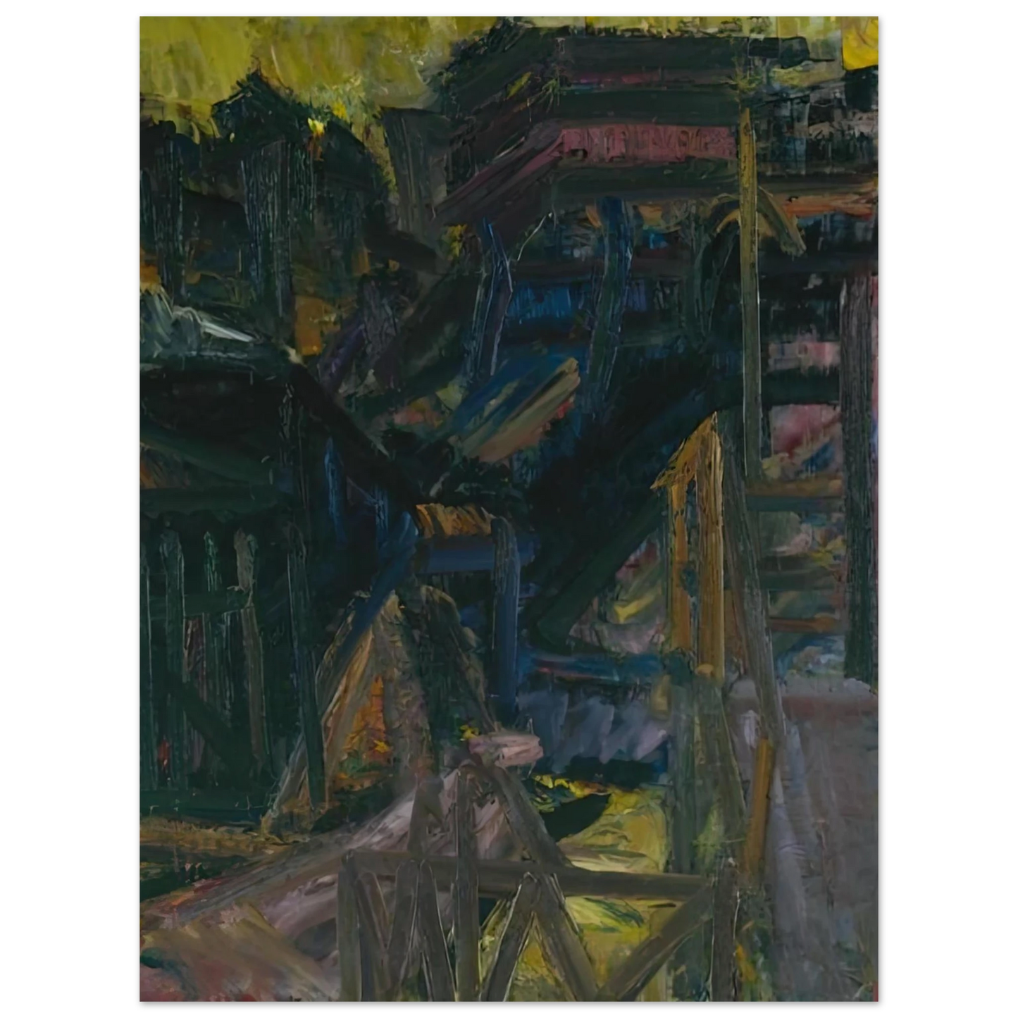 Frank Auerbach - TO THE STUDIOS 1980  75x100 cm / 30x40inches Fine Art Poster