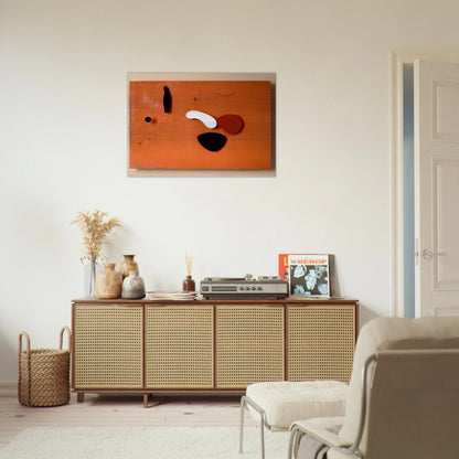 THE ORANGE PANEL 1936 - Alexander Calder Brushed Aluminum Print - 70x100 cm / 28x40 inches | Alexander Calder Aluminum Print | Alexander Calder Prints