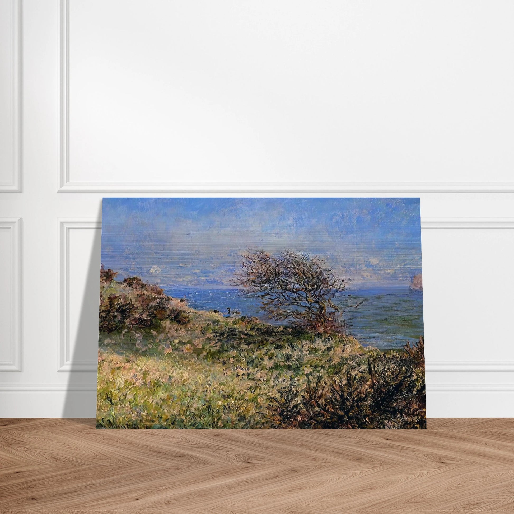 On the Cliff at Fecamp - claude monet Brushed Aluminum Print - 70x100 cm / 28x40 inches | claude monet Aluminum Print | claude monet Prints