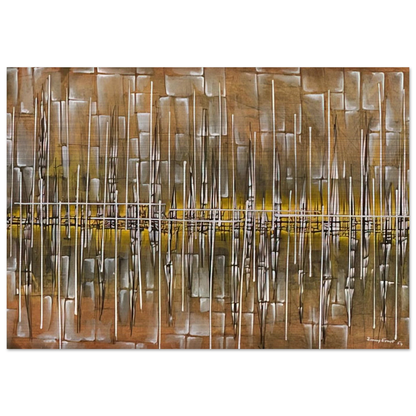 Dialogue II - 1954 - Jimmy Ernst Brushed Aluminum Print - 70x100 cm / 28x40 inches | Jimmy Ernst Aluminum Print | Jimmy Ernst Prints