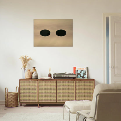 Two Circles - 1950 - Alexander Liberman Brushed Aluminum Print - 70x100 cm / 28x40 inches | Alexander Liberman Aluminum Print | Alexander Liberman Prints