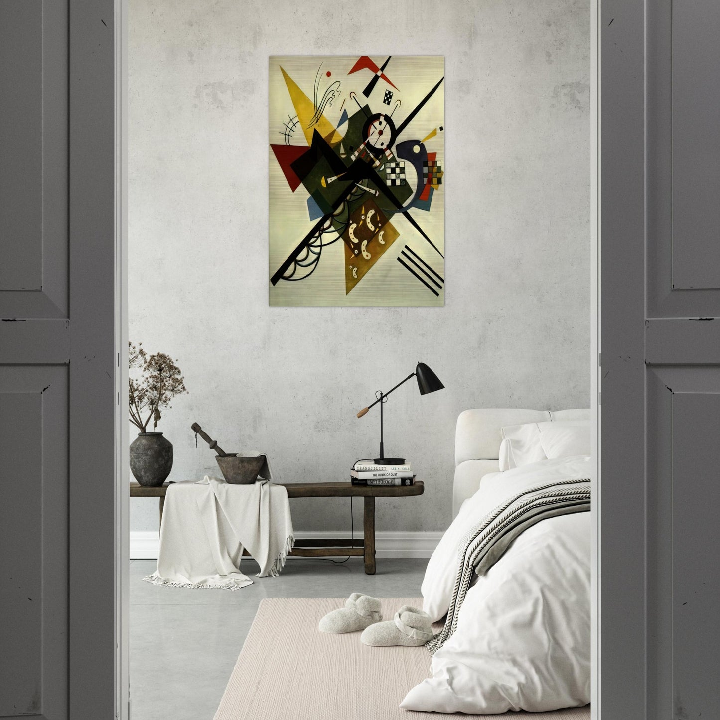 ON WHITE II 1923 - Wassily Kandinsky Brushed Aluminum Print - 70x100 cm / 28x40 inches | Wassily Kandinsky Aluminum Print | Wassily Kandinsky Prints