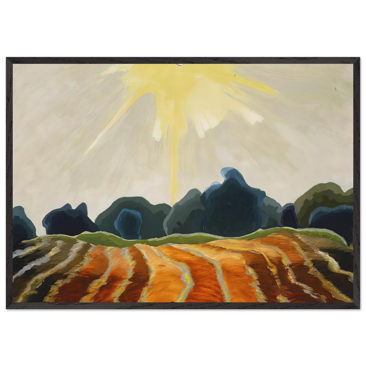 Morning Sun - 1935 - Arthur Dove 70x100 cm / 28x40 inches Framed Art Print – Black Wooden Frame