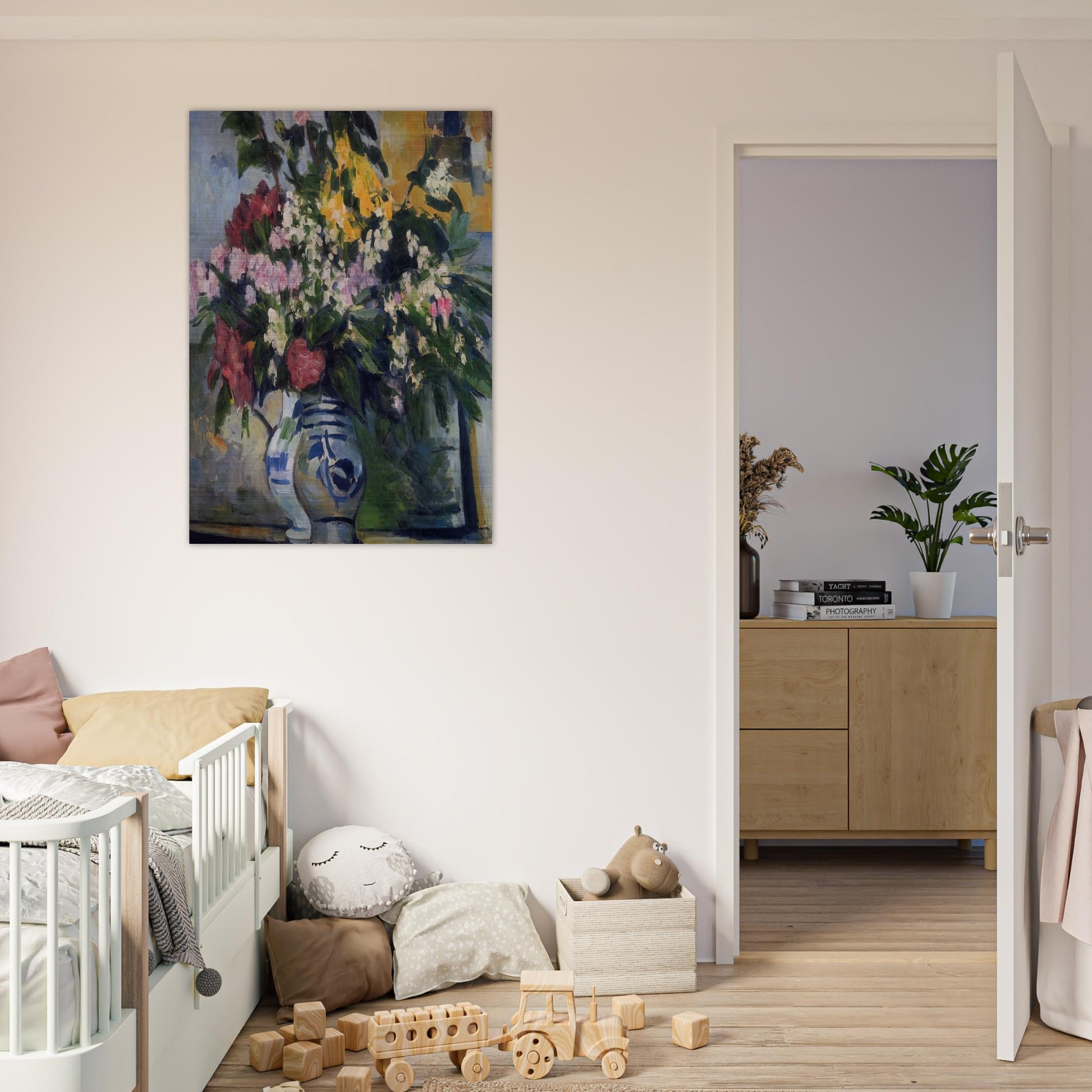 Two Vases of Flowers - Paul Cézanne Brushed Aluminum Print - 70x100 cm / 28x40 inches | Paul Cézanne Aluminum Print | Paul Cézanne Prints