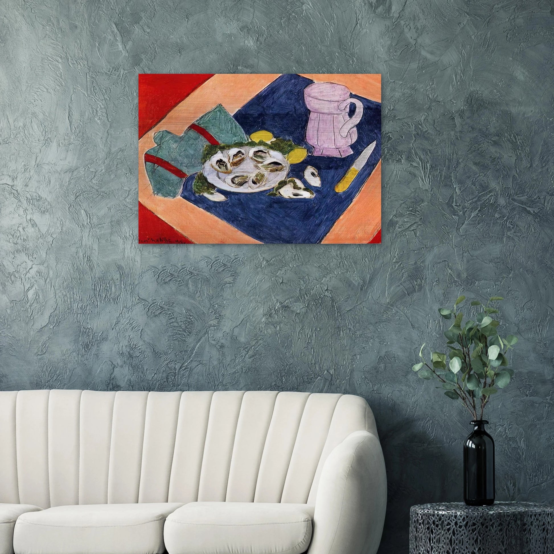 STILL LIFE WITH OYSTERS 1940 - Henri Matisse Brushed Aluminum Print - 70x100 cm / 28x40 inches | Henri Matisse Aluminum Print | Henri Matisse Prints