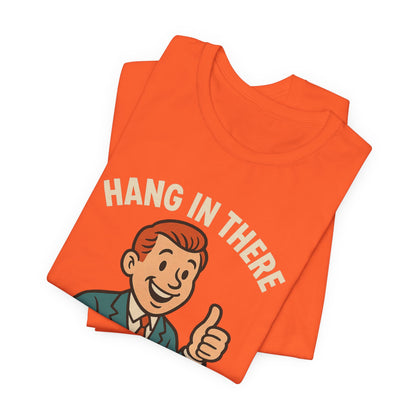 Camiseta divertida con cita sarcástica "Aguanta, que empeora", humor negro, camiseta gráfica divertida.