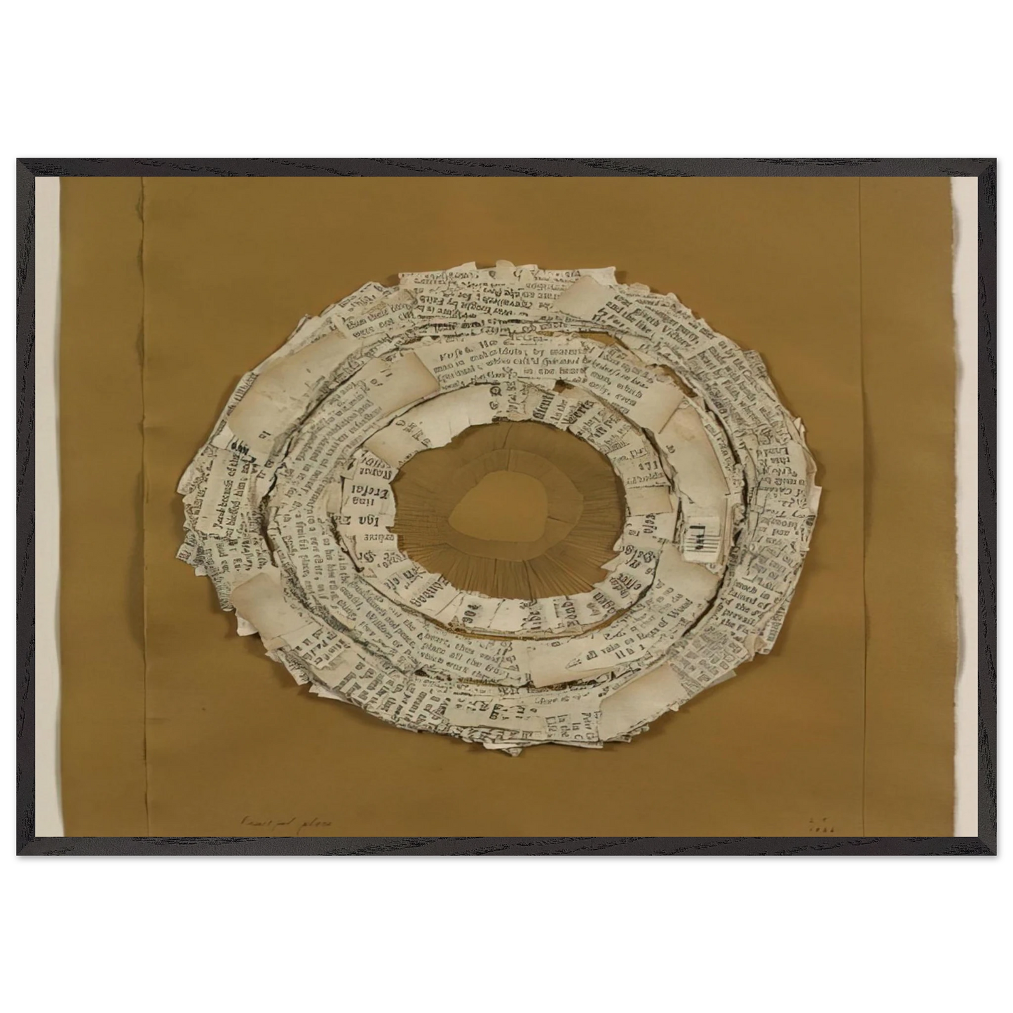 FRUITFUL PLACE 1966 - Lenore Tawney 70x100 cm / 28x40 inches Framed Art Print – Black Wooden Frame